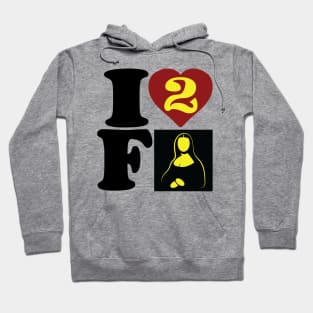 I LOVE TO FART Funny Hidden Fart Message I Heart 2 F Art Hoodie